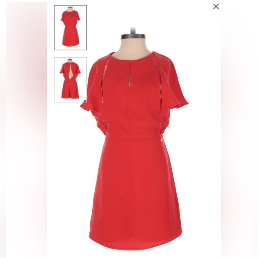 A|X Armani Exchange Women's Vibrant Red Romper Dress, Size 10